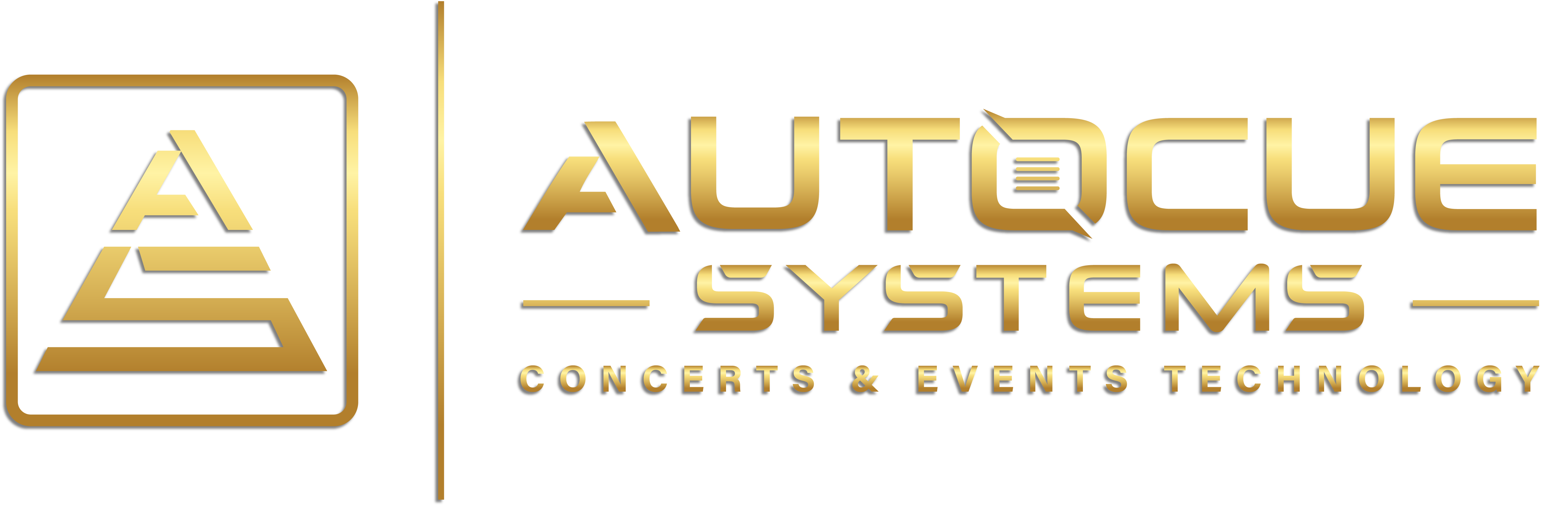 AutoCue Systems Logo Golden Version Transparent